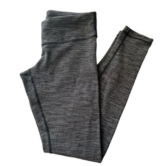 Lululemon Knit Herringbone Wunder Under full length black gray Leggings 6 - Picture 7 of 11
